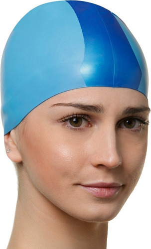 Gorro Bi-color Cressi De Silicón Para Natación Color Azul/Turquesa