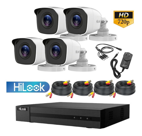 Imagen 3 de 10 de Kit Seguridad Hikvision Full Hd Dvr 4ch + 4 Camara 1mp 720p