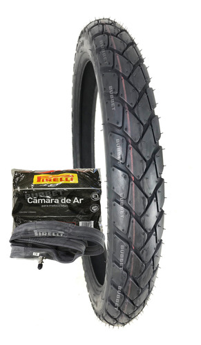 Pneu Dianteiro: 80/90-21 Metzeler Tourance + Câmara Pirelli