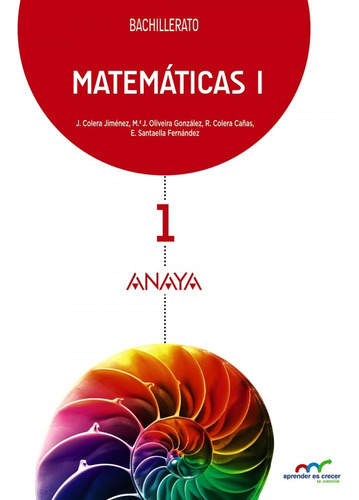 Libro Matemáticas I.