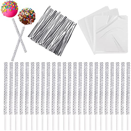 Kit De 24 Palitos Y Envoltorios Brillantes Cake Pops,