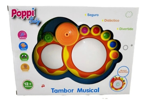 Juguete Bebe Tambor Con Luz Y Sonido - Poppi Baby