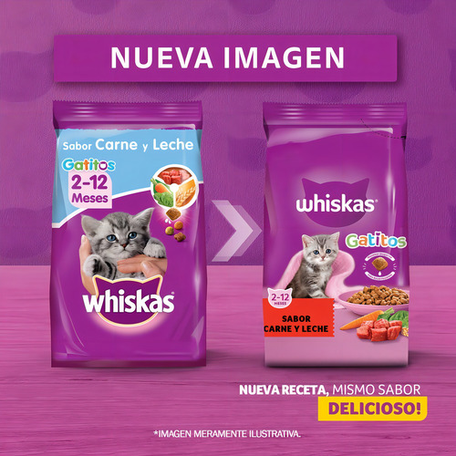 Whiskas Alimento Seco Gatitos Carne Y Leche 10 Kg