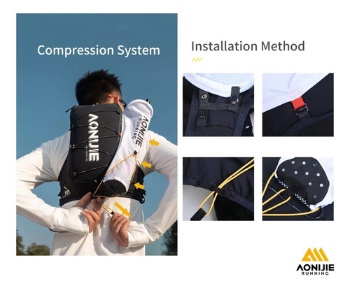 Bolso Portabastones Carcaj Trail Running Trekking Aonijie Blanco