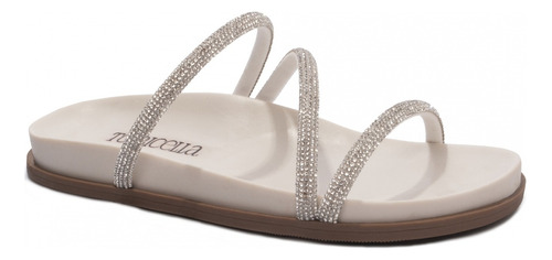 Sandálias Feminina Papete Birken Pedras Mntra Strass