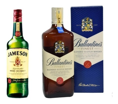 Combo Whisky Ballantines + Jameson Irish 2 X750 Cc