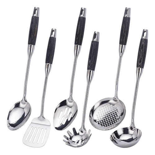 Set Utensilios De Cocina Profesionales Acero 304 6 Unidades