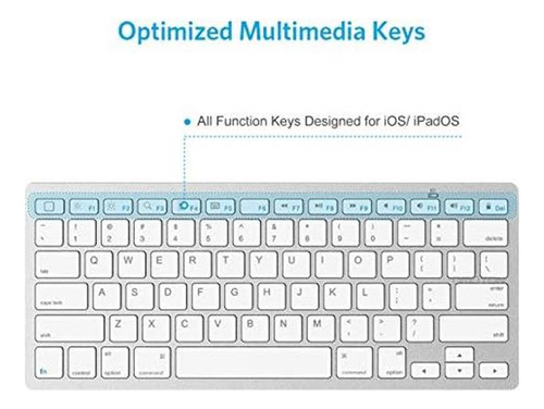 Teclado Bluetooth Ultradelgado Omoton Con Para iPad 10.2 Pul