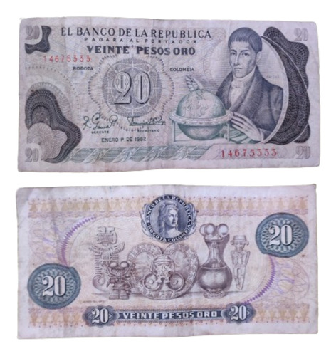 Billete Antiguo Colombia Gran Oportunidad Para Coleccionista