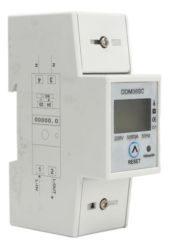 Medidor De Energía Monofásico Con Pantalla Lcd, Carril Din,