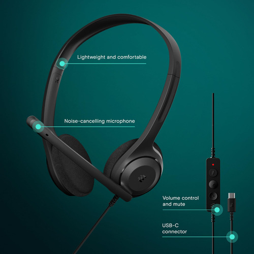 Auriculares Epos C1 Usb-c De Alta Fidelidad Con Cable Y Redu