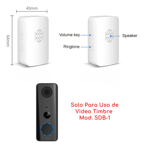 Campanilla Digital Para Timbre Wifi D-motica Mod. Sdb-1