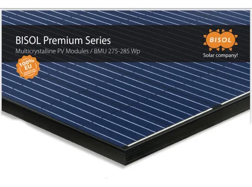Panel Solar Bisol Full Black Policristalino 270w Marco Negro