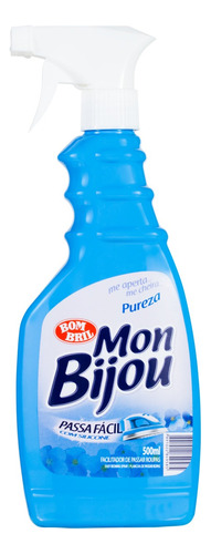 Facilitador de Passar Roupas Líquido Pureza Mon Bijou Frasco 500ml Borrifador