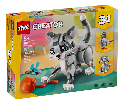 Lego Creator Gato Juguetón 3 En 1 - 31163 - 407pzs / Diverti