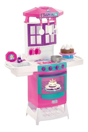 Cozinha Infantil Completa Meg Doll C/ Água Som Luz Magic