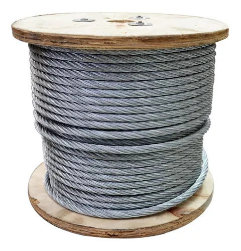 Cable acero galvanizado 7 x 19 Rollo 500 Mts 3/8