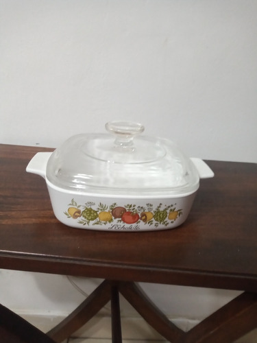 Molde Refractario Corningware Con Tapa Cuadrado 19 Cm 