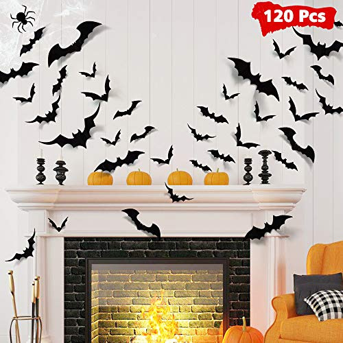 Murcielagos Decorativos De Halloween Calcomanias De Pvc 3d