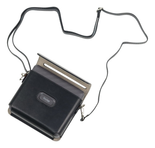 Bolsa Preta De Couro De Corpo Inteiro Para Fujifilm Instax L