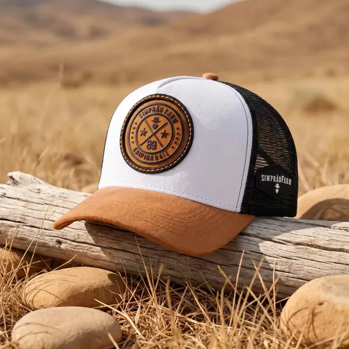 Boné Country Branco Trucker Simprão Farm Aba Curva Tamanho Un