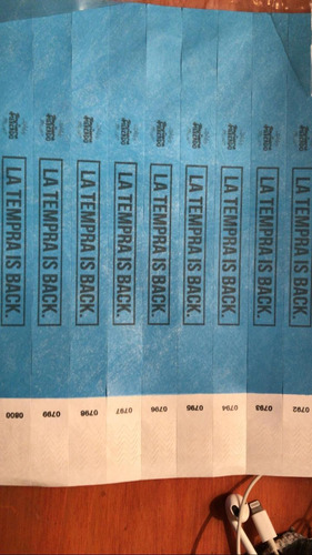 Pulseras Tyvek X150 Impresas