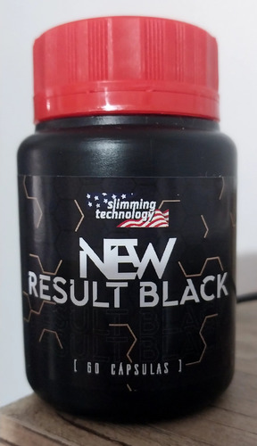 New Result Black 60 Cápsulas (slimming Technology Sem Sabor