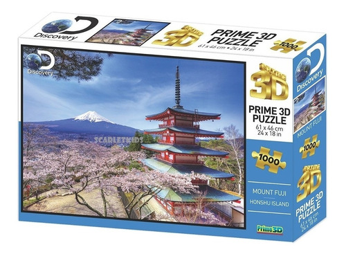 Imagen 1 de 6 de Puzzle Rompecabezas 3d 1000 Piezas Monte Fuji Japon Prime 3d
