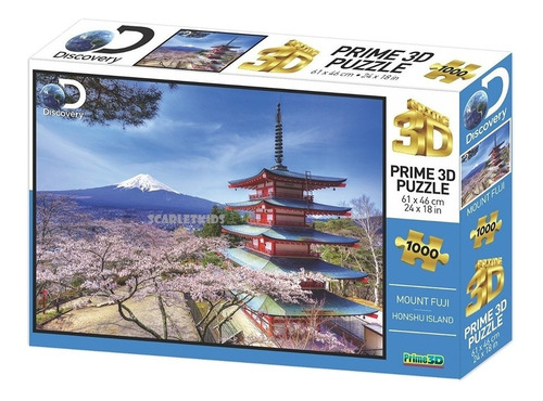 Puzzle Rompecabezas 3d 1000 Piezas Monte Fuji Japon Prime 3d