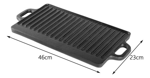 Sartén Reversible Para Parrilla, Carne, Carne, 46cmx23cm