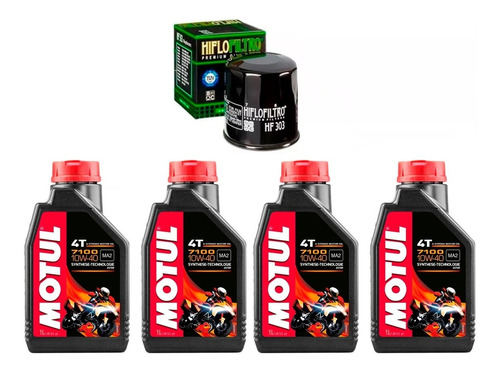 Kit Filtro + Aceite Kawasaki Zx10 Motul 7100 10w40 Ryd