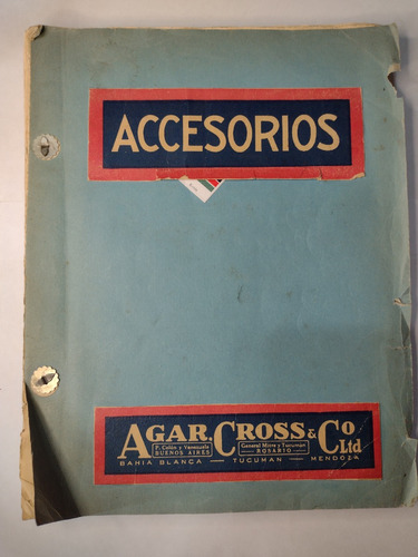 Catalogo Accesorios Agar.cross & C.o 1938