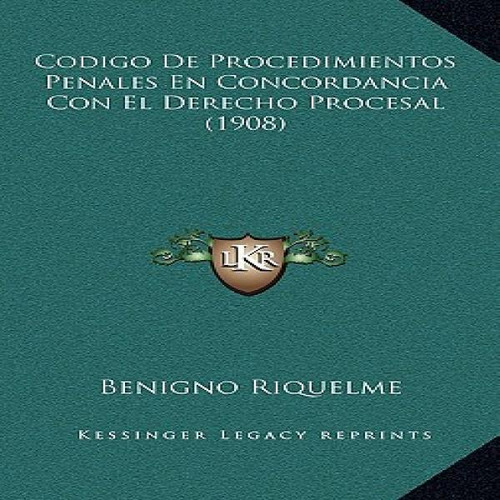 Libro Codigo De Procedimientos Penales En Concordancia Co...
