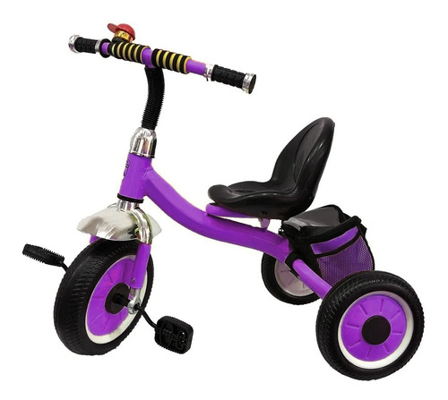 Triciclo Infantil Reforzado Con Canasto Y Ruedas Macizas