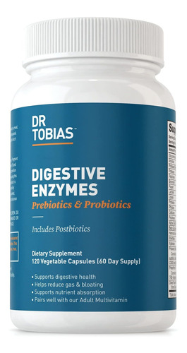 Dr. Tobias Enzimas Digestivas Con Probiticos, Prebiticos Y P