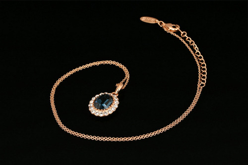 Juego Set Collar + Aretes Swarovski Crystals Con Estuche