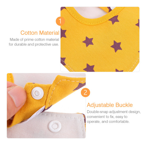 Paños De Muselina Para Babero Impermeable, 5 Unidades