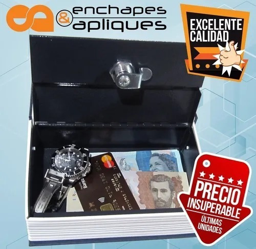 Imagen 7 de 8 de Caja Menor Libro Seguridad Dinero Con Llaves - Pequeña