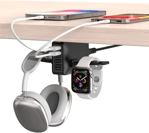 Soporte Mesa Hub 5 Usb Diadema Escritorio Smartwatch Ergonom