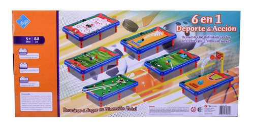 Imagen 5 de 8 de Juegos De Mesa 6 En 1 Deportes Y Acción El Duende Azul 7244