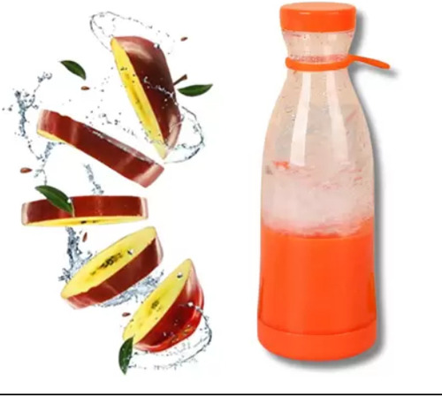 Liquidificador Portátil Garrafa Fresh Juicer 420 Ml Sucos Cor Laranja