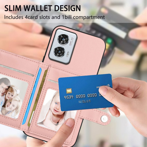 Compatible Funda Rfid Con Bolsa De Tarjetas For Motorola Edge 50 Pro P
