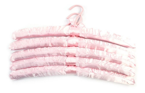 5 Piezas Rosa Capa De Satén Acolchado Flexible Ropa Vestido 