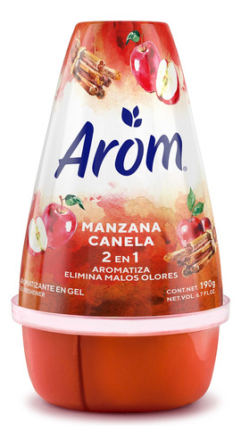 Desodorante Ambiental Cono Gel Arom Manzana Canela 190g