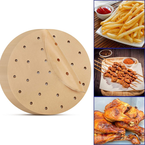 | Fryer Liners, Impermeable, Con Filtro De Papel, Redonda