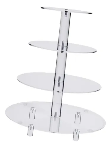 Soporte Desechable De Torre De Exhibición De Magdalenas Y Postres De 3 Niveles Para Baby Showers Bodas Cumpleanos Azul