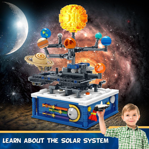 Sitodier Juguete De Construcción De Sistema Solar Giratorio,