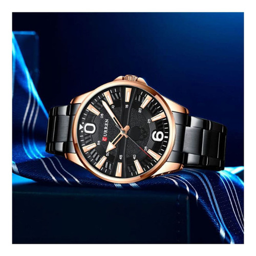 Reloj Para Hombre Curren 8389bkrg Negro