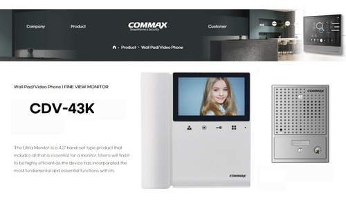Portero Commax Cdv43k + Frente Antiva- Consultar Instalación
