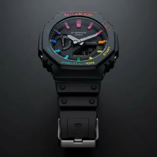 Relógio Casio G-shock Ga-2100 Masculino Preto Colorido
